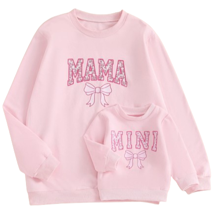 Perfect Bow Floral Mama & Mini Matching Pullovers - PREORDER