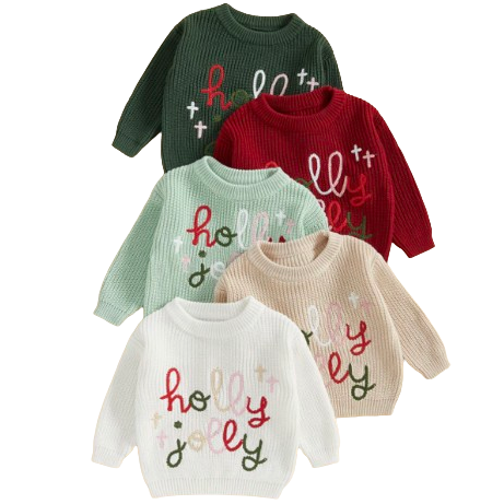 Holly Jolly Crosses Knit Sweaters (5 Colors) - PREORDER