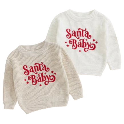 Santa Baby Knit Sweaters (2 Colors) - PREORDER