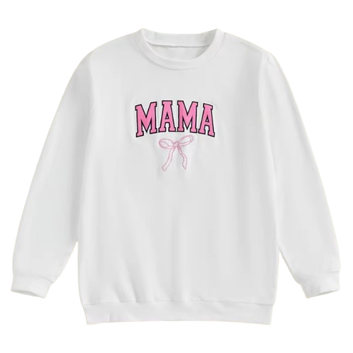 Perfect Bow Embroidered Mama & Mini Matching Pullovers - PREORDER