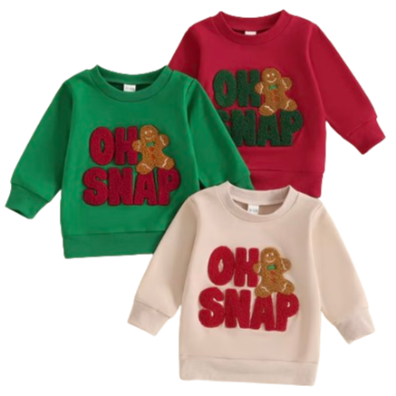 Oh Snap Gingerbread Rompers & Pullovers (3 Colors) - PREORDER