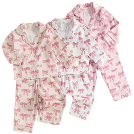 Pretty Pink Bows Pajamas (3 Colors) - PREORDER