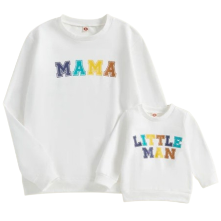 Mama & Little Man Matching Pullovers (2 Colors) - PREORDER