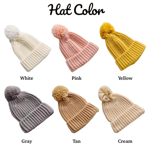 Yarn *CUSTOM* Solid Knit Pom Hats (6 Colors)