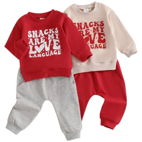 Snacks are my Love Language Jogger Outfits (2 Colors) - PREORDER