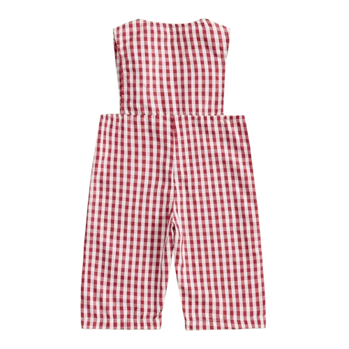 Checkered Hearts Pants Romper - PREORDER