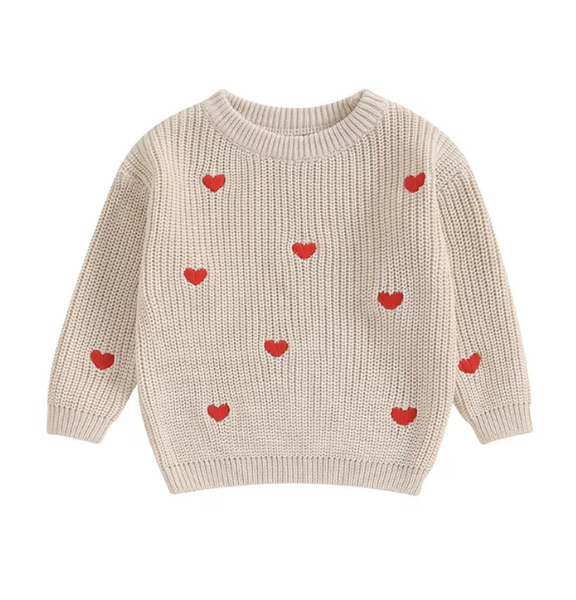 Mini Hearts Knit Sweaters (3 Colors) - PREORDER