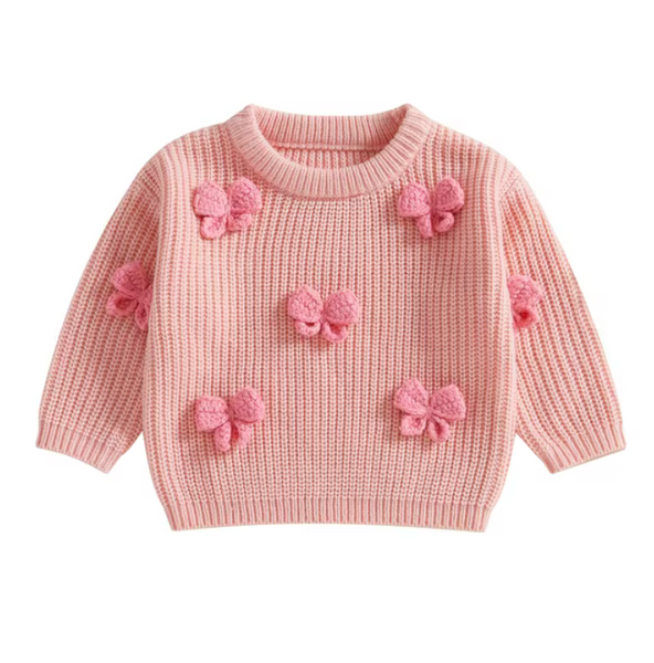 Big Pink Bows Knit Sweaters (2 Colors) - PREORDER