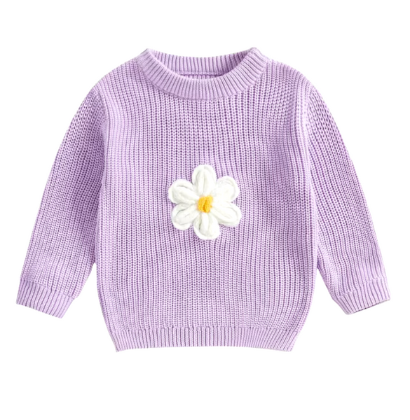 Daisy Knit Sweaters (4 Colors) - PREORDER