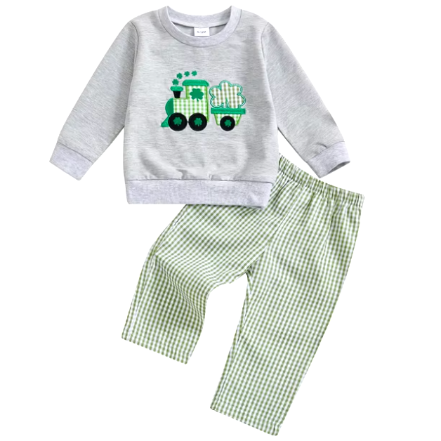 Shamrock Train Checkered Outfit - PREORDER