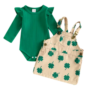 Clovers Corduroy Overalls Outfit Dress - PREORDER