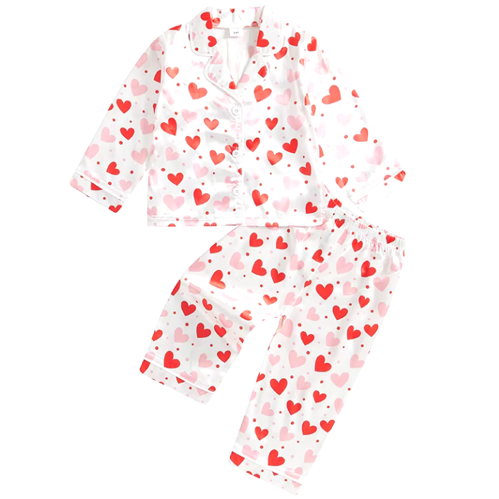 Pink & Red Hearts Pajamas - PREORDER