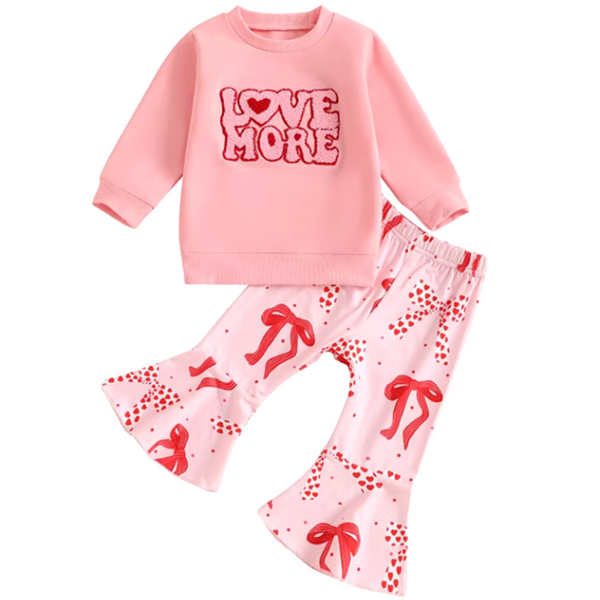 Love More Heart Bows Bells Outfit - PREORDER