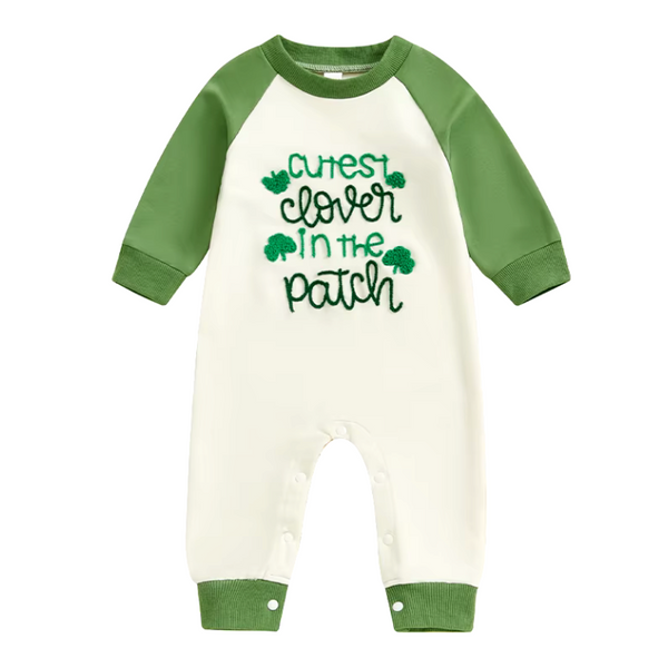 Cutest Clover in the Patch Two Tone Pants Romper - PREORDER