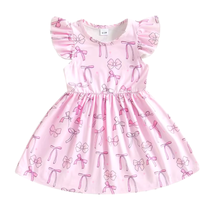 Hot Pink Bows & Stars Dress - PREORDER