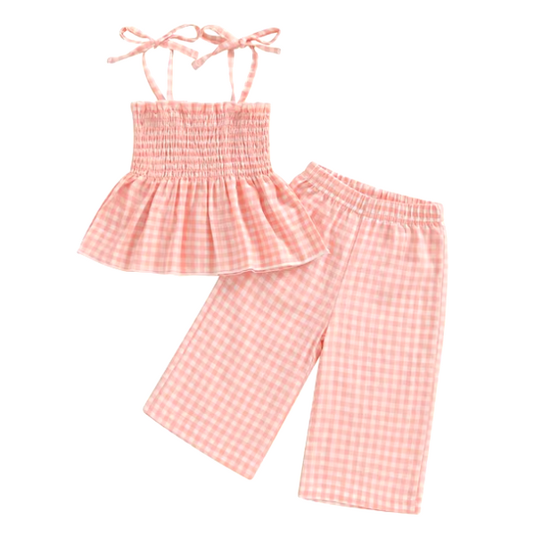 Plaid Scrunch Pants Outfits (3 Colors) - PREORDER