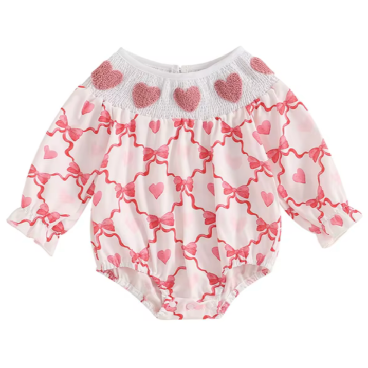 Bows & Hearts Romper - PREORDER