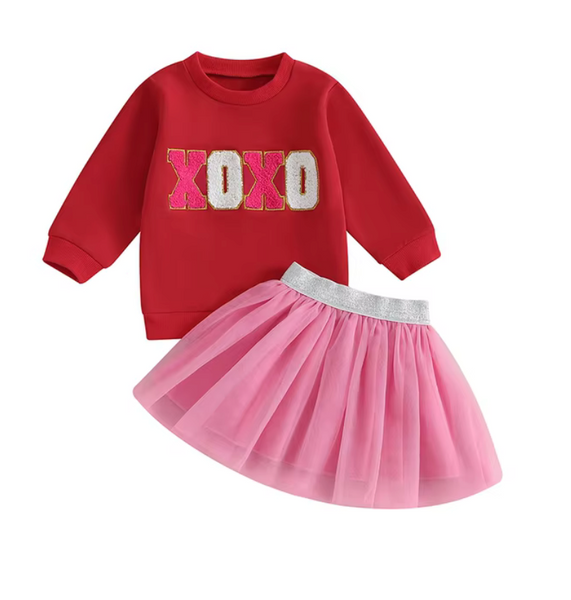 XOXO Tutu Skirt Outfits (2 Colors) - PREORDER