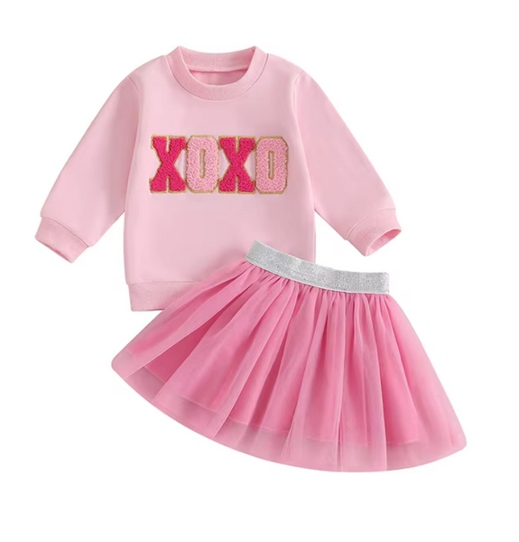 XOXO Tutu Skirt Outfits (2 Colors) - PREORDER