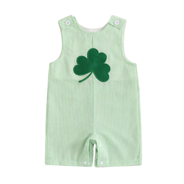 Checkered Shamrock Romper - PREORDER