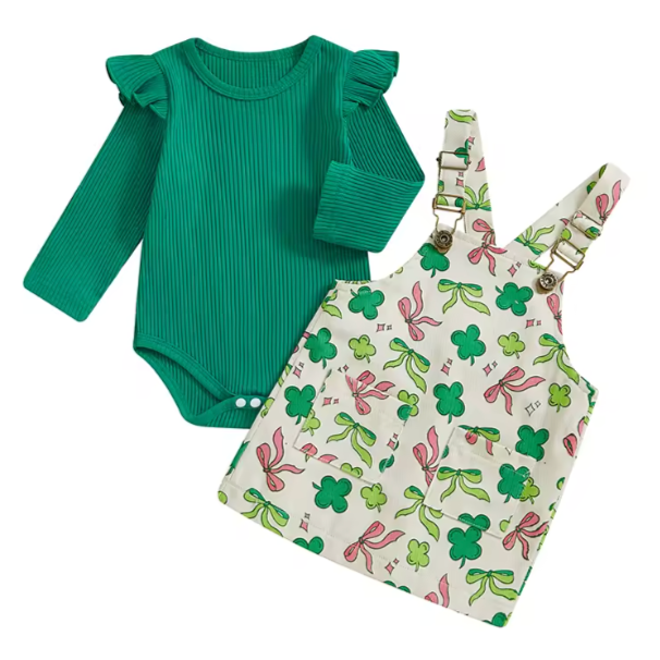 Clovers & Bows Overalls Outfit Dress - PREORDER