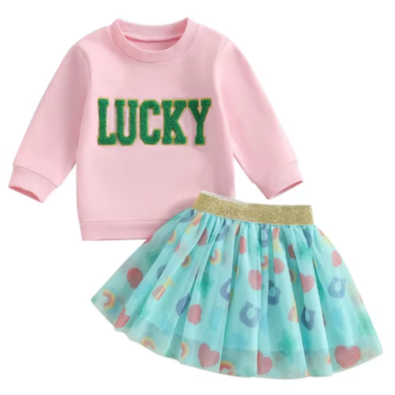 LUCKY Clovers Tutu Skirt Outfit - PREORDER