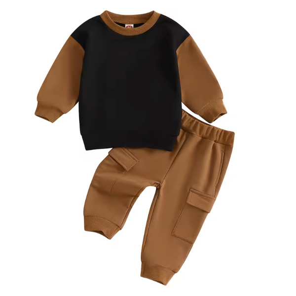 Two Tone Pockets Jogger Outfits (2 Colors) - PREORDER