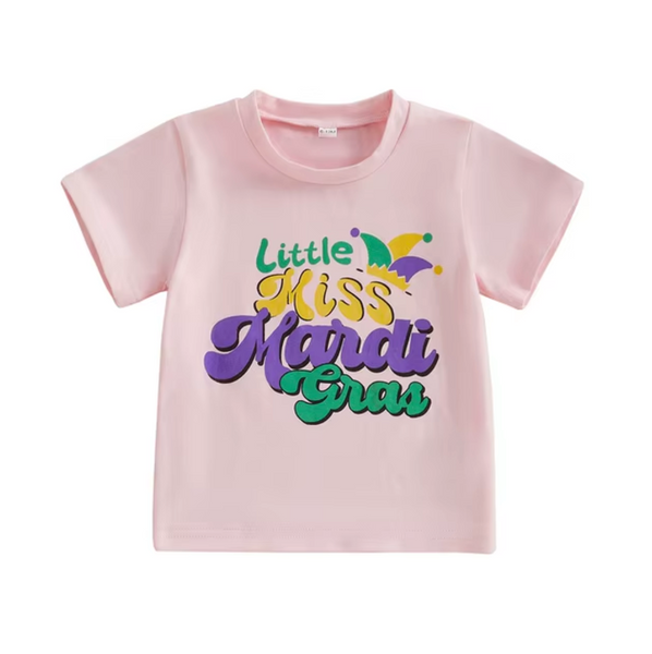 Little Miss Mardi Gras T-Shirt (2 Colors) - PREORDER