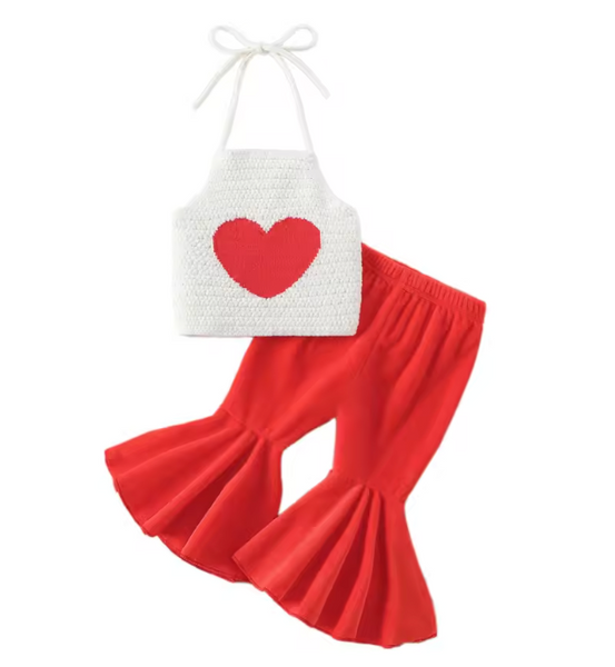 Heart Valentine Knit Velvet Bells Outfits (2 Colors) - PREORDER