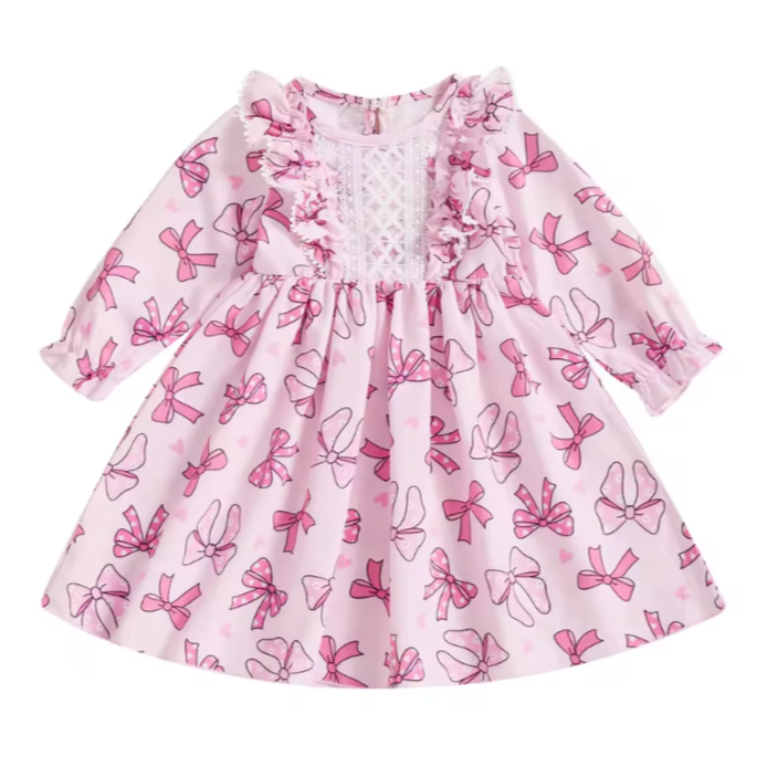 Pink Valentine Bows Dress - PREORDER