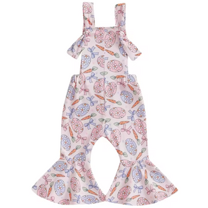 Daisy Easter Eggs, Carrots & Bows Bells Romper - PREORDER