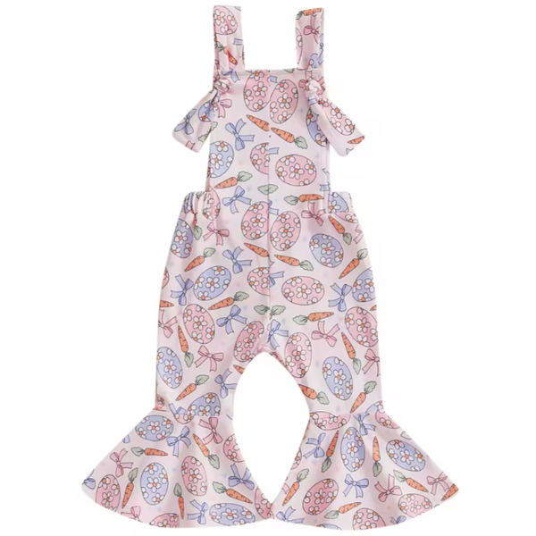 Daisy Eggs Carrots & Bows Bells Romper - PREORDER