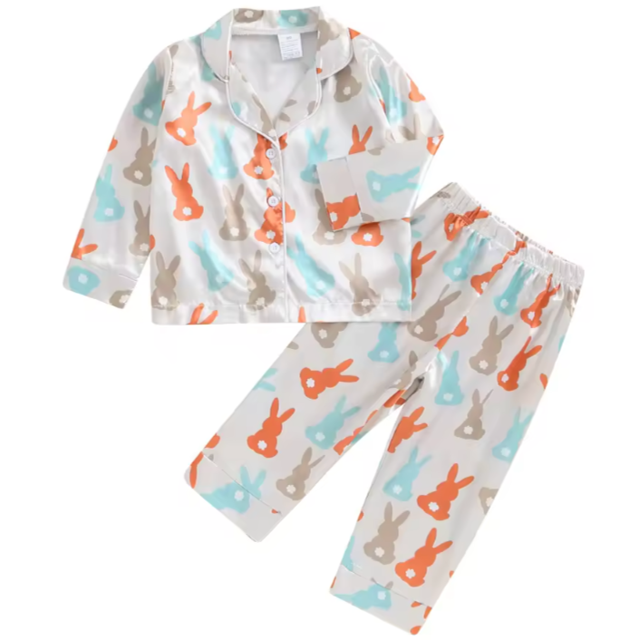 Bunny Butts Silk Pajamas - PREORDER