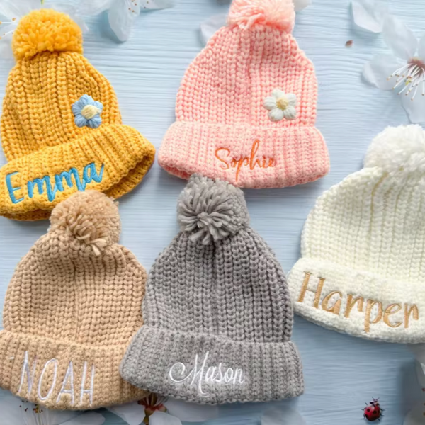 Thread *CUSTOM* Solid Knit Pom Hats (6 Colors)