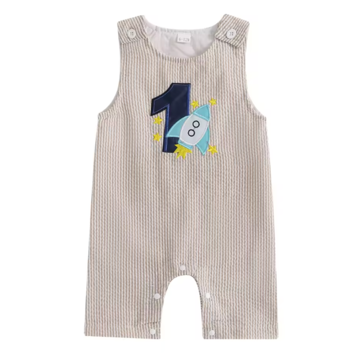 Striped ONE Spaceship Romper - PREORDER