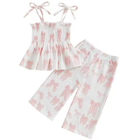 Pretty Bows Scrunch Pants Outfit - PREORDER