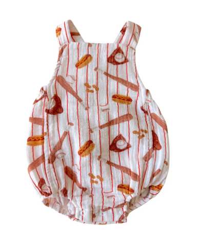 Sunsuit Romper | Baseball Game - PREORDER