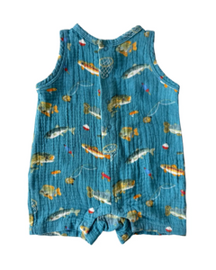 Tank Shortie Romper | Gone Fishing - PREORDER