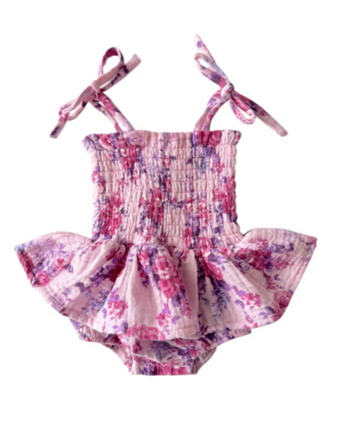 Bubble w/ Skirt Romper | Violet Rose - PREORDER