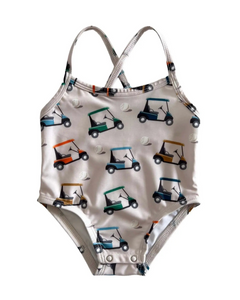 Marina Swimsuit | White Golf Cart - PREORDER