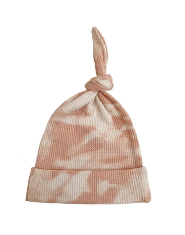 Waffle Knot Beanie | Pink Lemonade Tie Dye - PREORDER