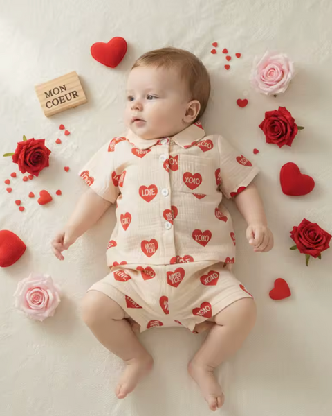 Muslin Collar Top & Shorts Set | Sweethearts - PREORDER