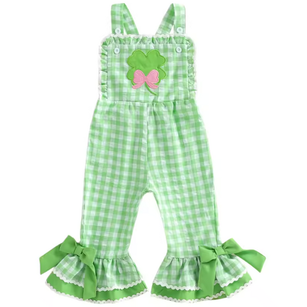 Ruffle Bells Jumpsuit | Clover Bow - PREORDER