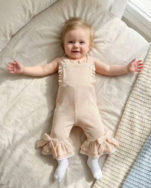 Waffle Bells Jumpsuit | Beige - PREORDER