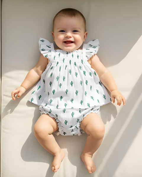Pointelle Tank & Shorts Set | Cacti - PREORDER