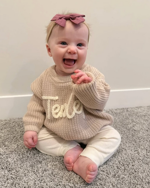 Yarn *CUSTOM* Name Chunky Knit Sweater | 16 Colors