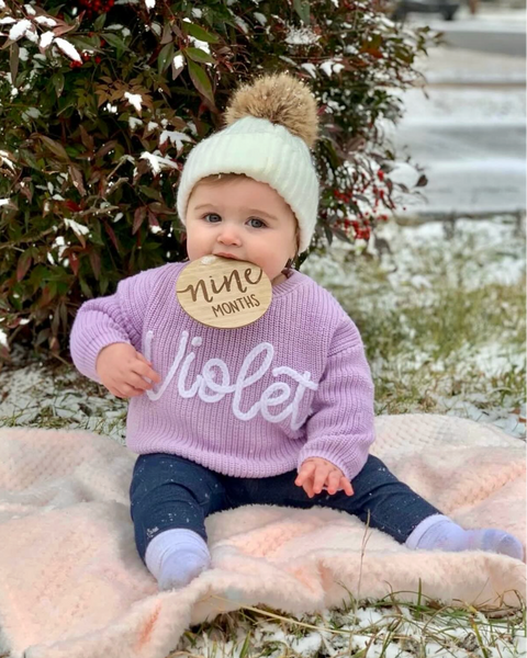 Yarn *CUSTOM* Name Chunky Knit Sweater | 16 Colors