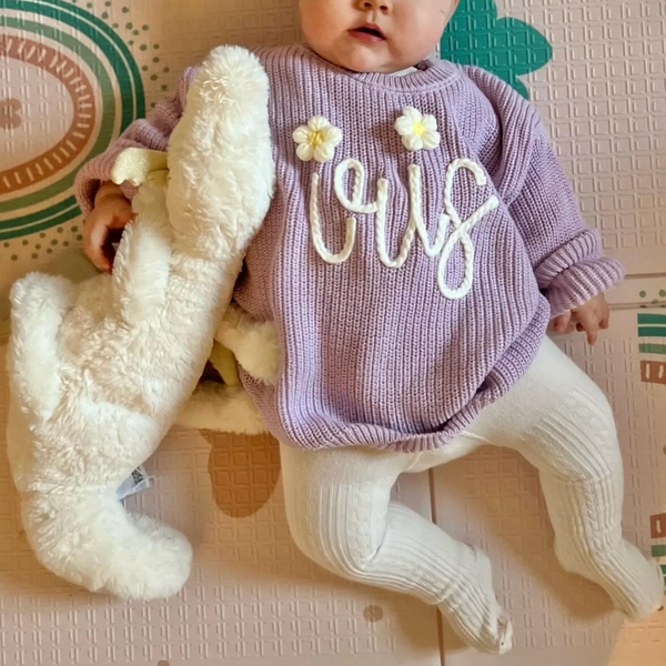 Yarn *CUSTOM* Name Chunky Knit Sweater | 16 Colors
