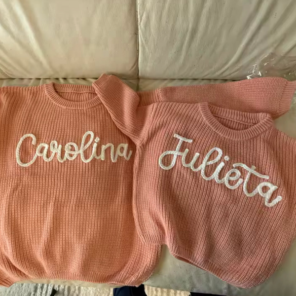 Yarn *CUSTOM* Name Chunky Knit Sweater | 16 Colors