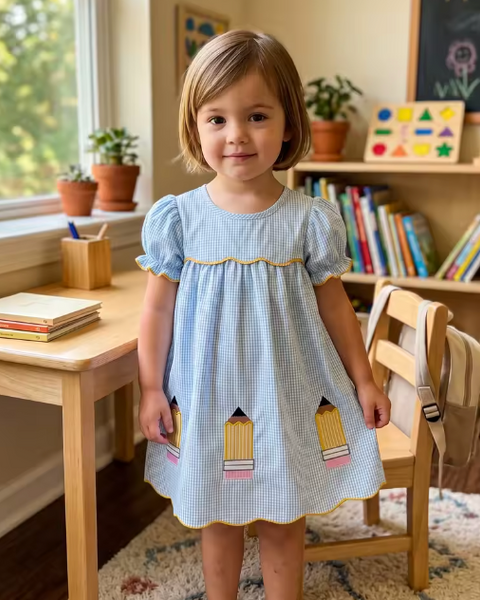 Smocked Dress | Pencil Gingham - PREORDER